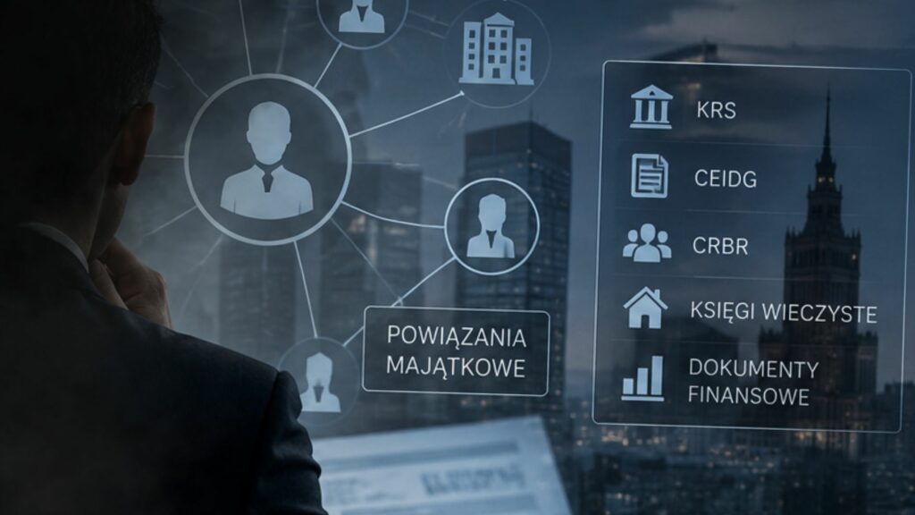 Analiza powiązań majątkowych dłużnika – KRS, CEIDG, CRBR, księgi wieczyste i dokumenty finansowe