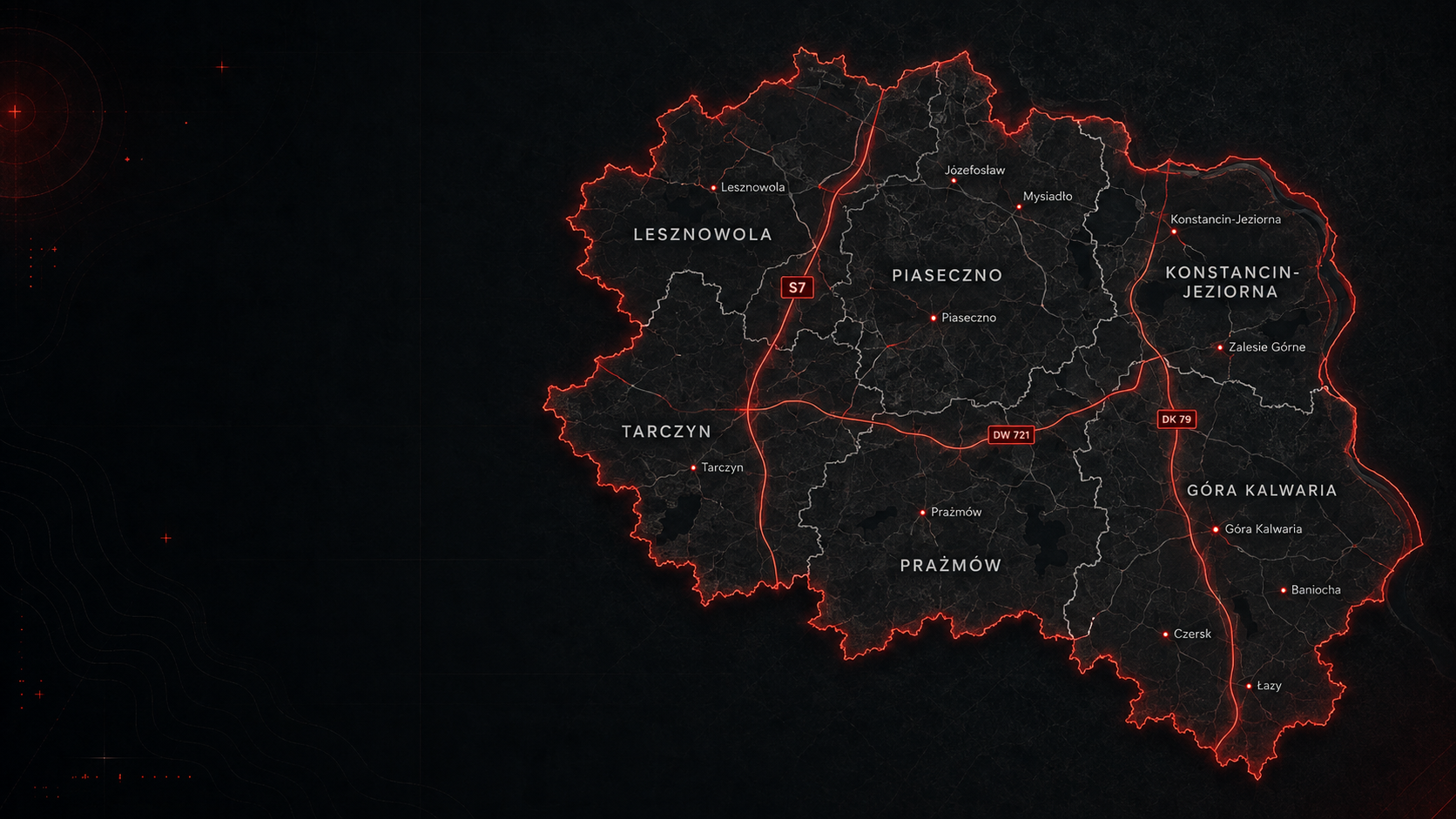 Detektyw Piaseczno - obszar działania w powiecie piaseczyńskim